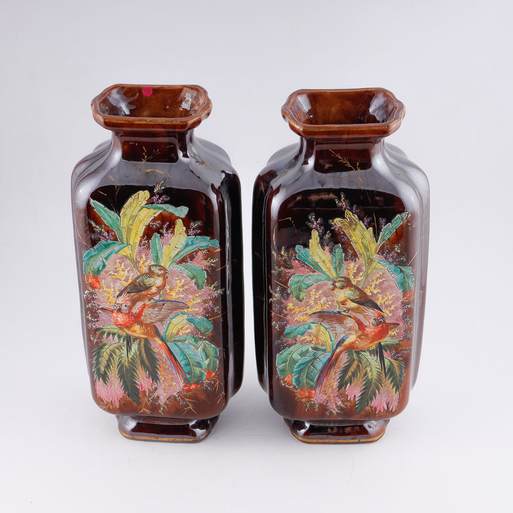 Pair of Antique Oriental ceramic vases