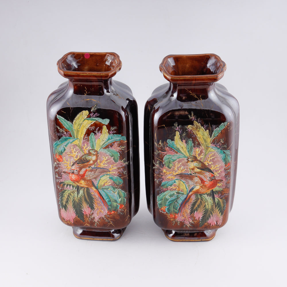 Pair of Antique Oriental ceramic vases