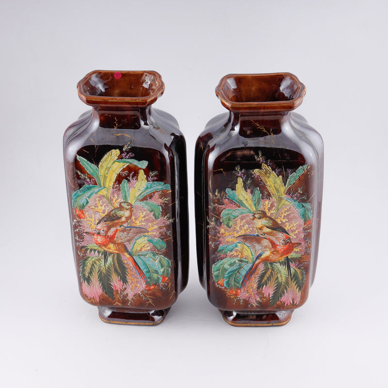 Pair of Antique Oriental ceramic vases
