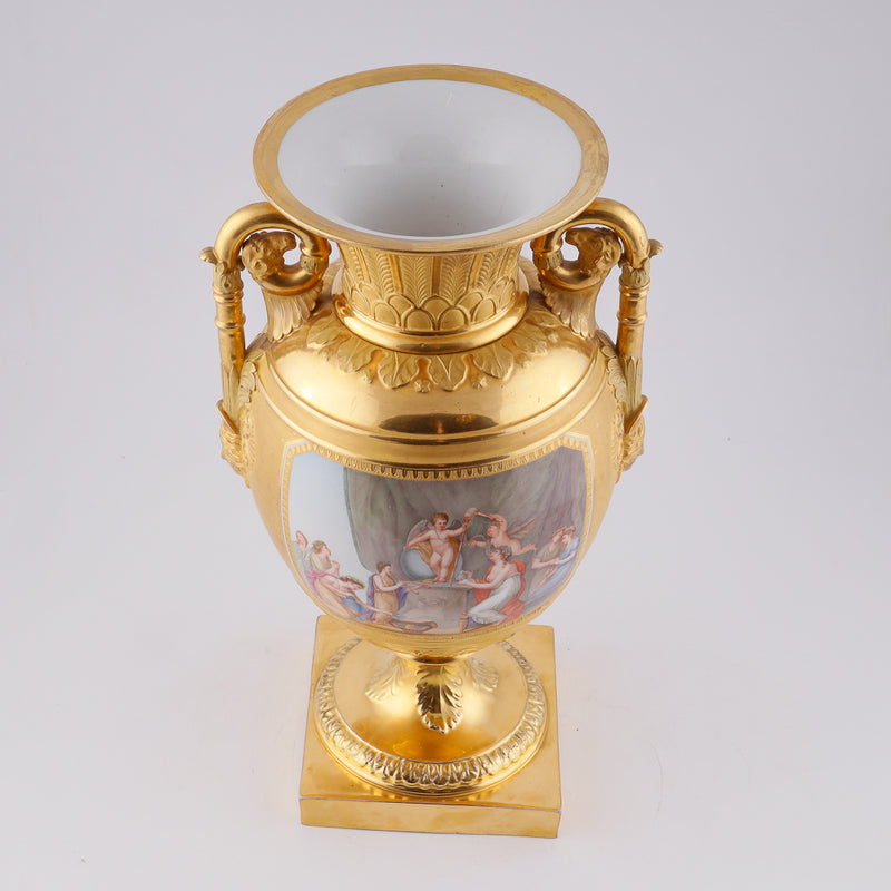 Empire period porcelain vase with mythological scenes