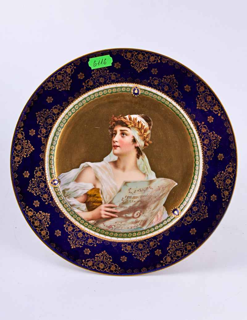 Pair of Royal Vienna Cabinet portrait plates