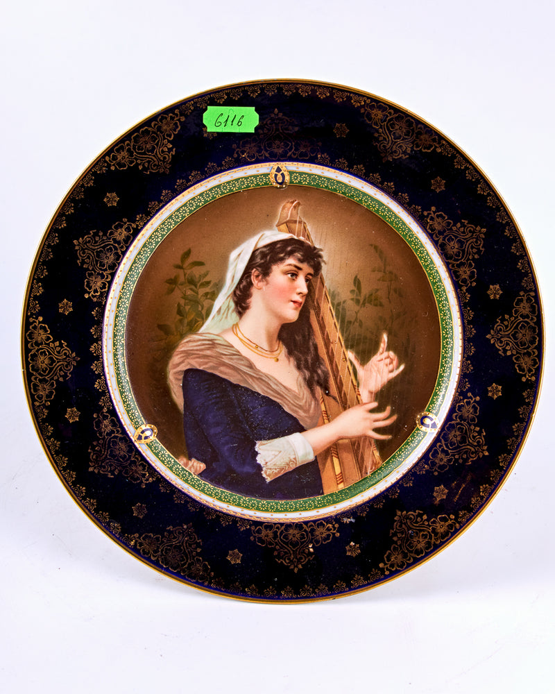 Pair of Royal Vienna Cabinet portrait plates