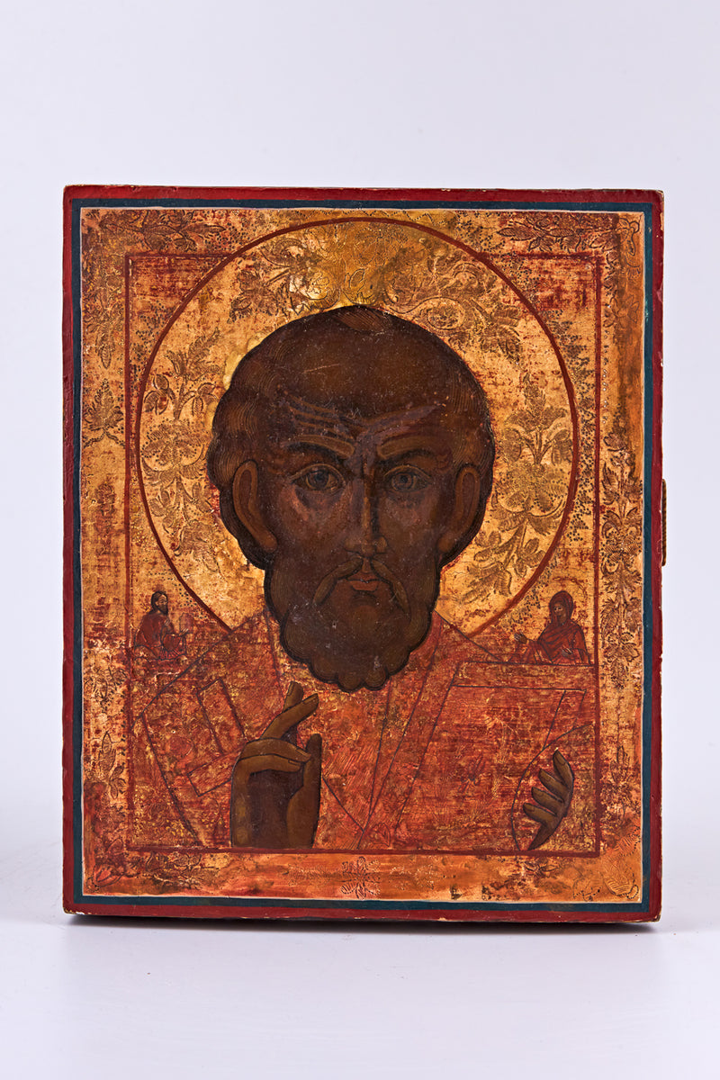 Tempera hand painted icon on birch wood