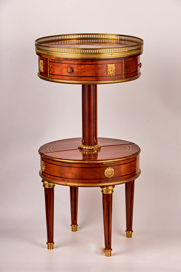 Art Deco rosewood console with drawers and Gilt bronze decorative elements