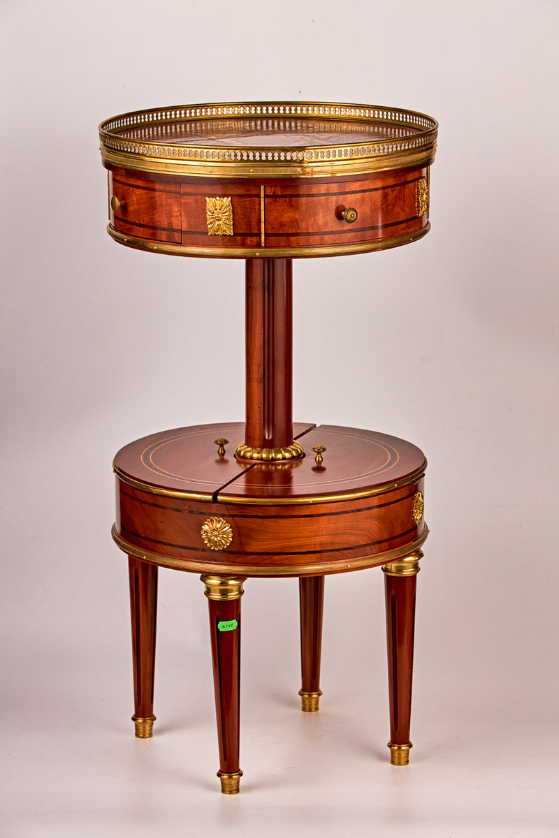 Art Deco rosewood console with drawers and Gilt bronze decorative elements