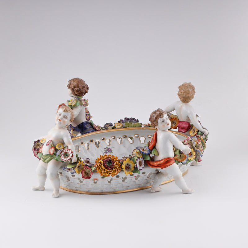 19th century Old Paris porcelain fruit vase