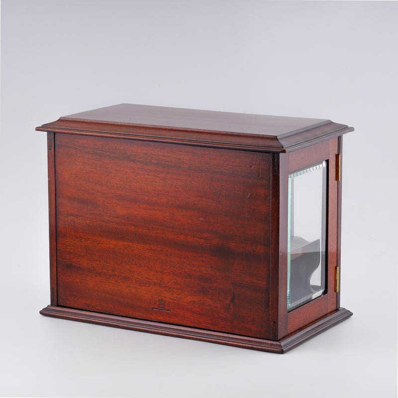 Antique 19th-century mahogany and glass smokers cabinet