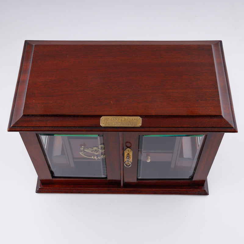 Antique 19th-century mahogany and glass smokers cabinet