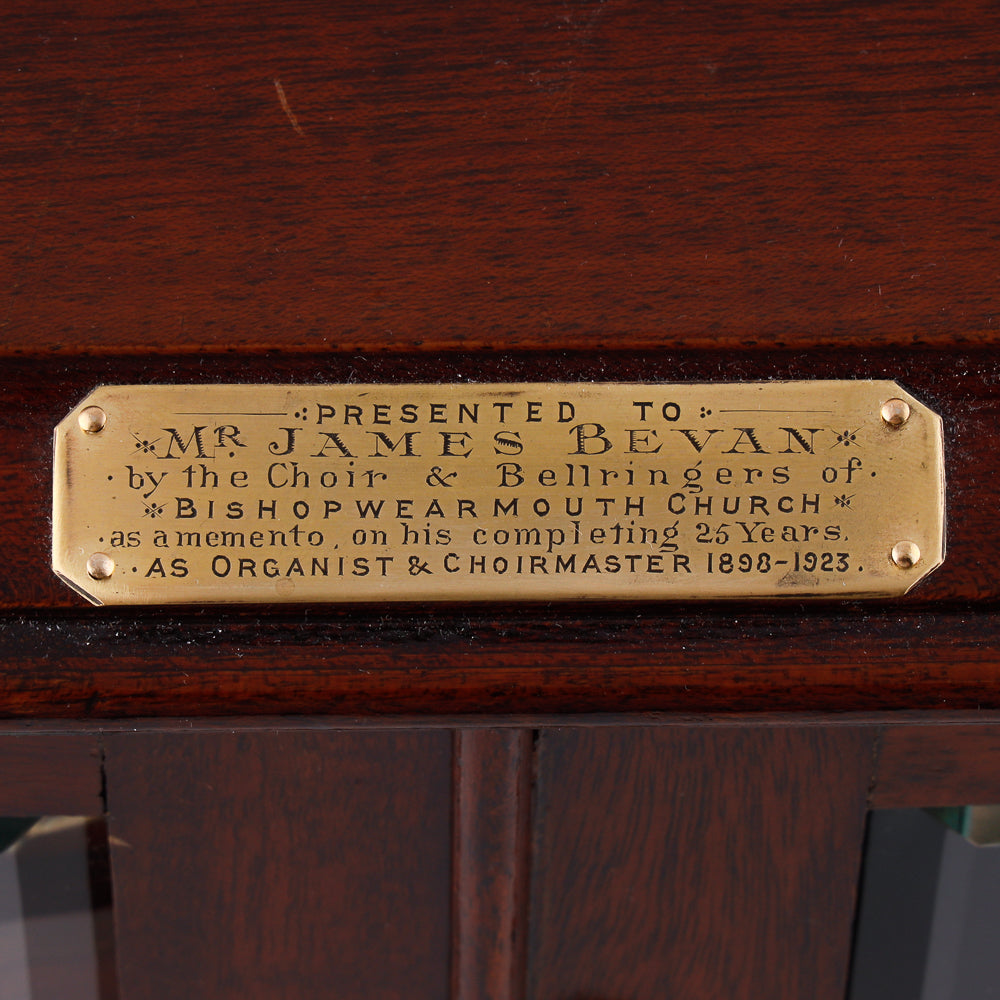 Antique 19th-century mahogany and glass smokers cabinet