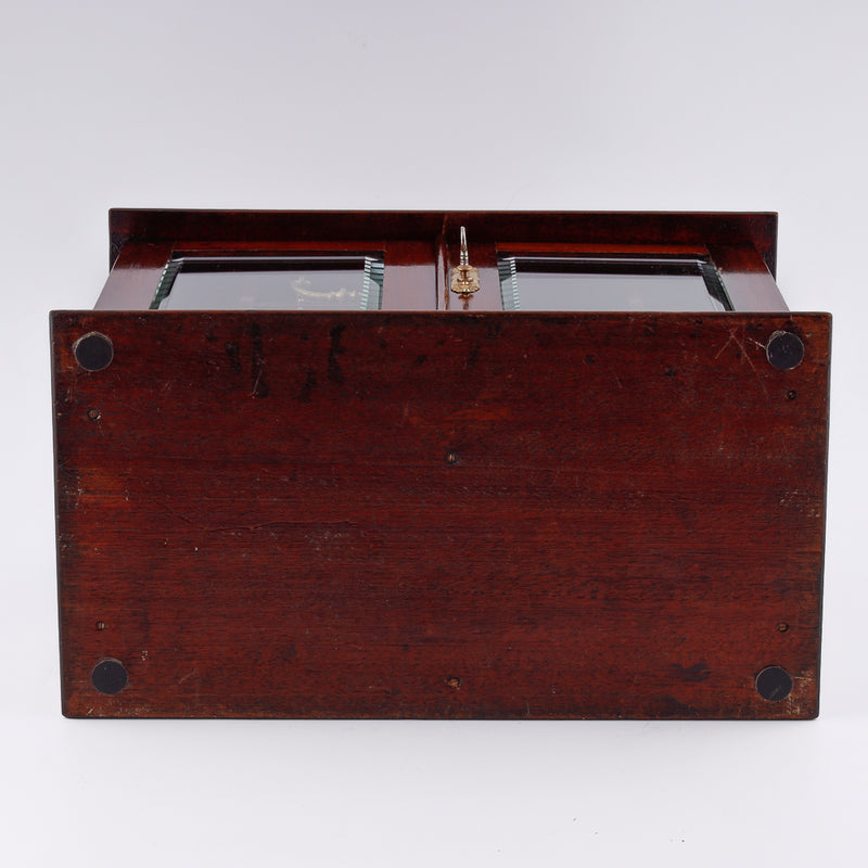 Antique 19th-century mahogany and glass smokers cabinet