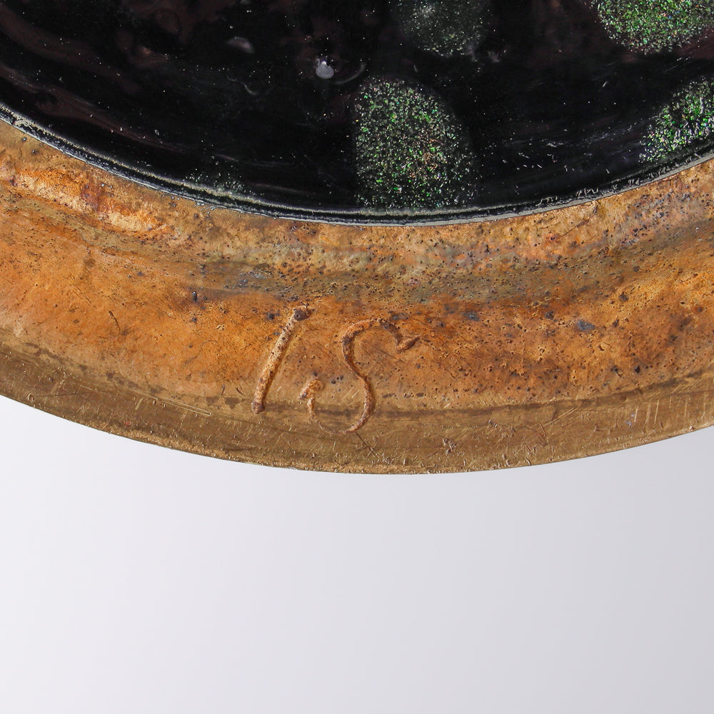 Pair of Jugendstyle vases with floral motifs and  bronze framework