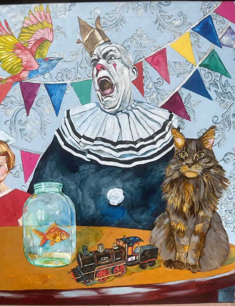 Oil painting by Jana Nesteroviča "Family", 2018