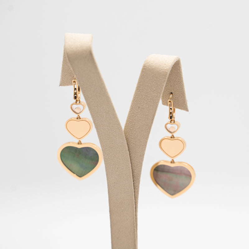 Chopard 18k rose gold earrings from "Happy Hearts" collection