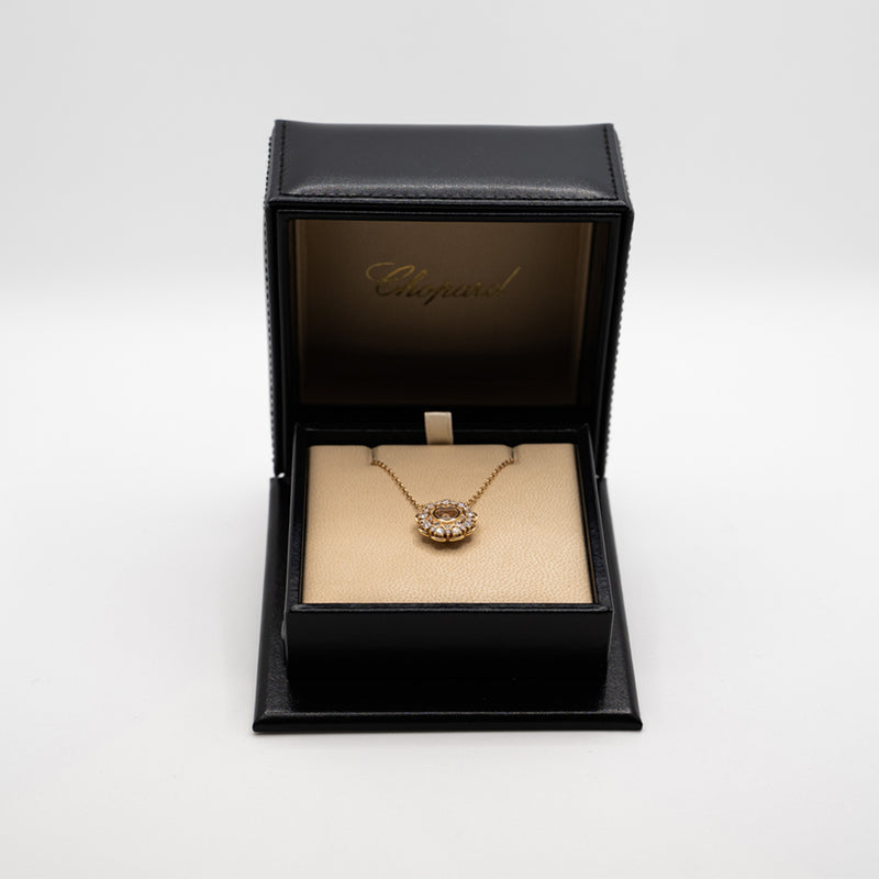 Chopard 18k rose gold necklace from "Happy Diamonds" collection