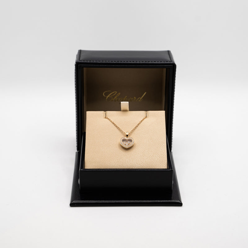 Chopard 18k rose gold Happy Diamonds pendant from "ICONS HEART" collection