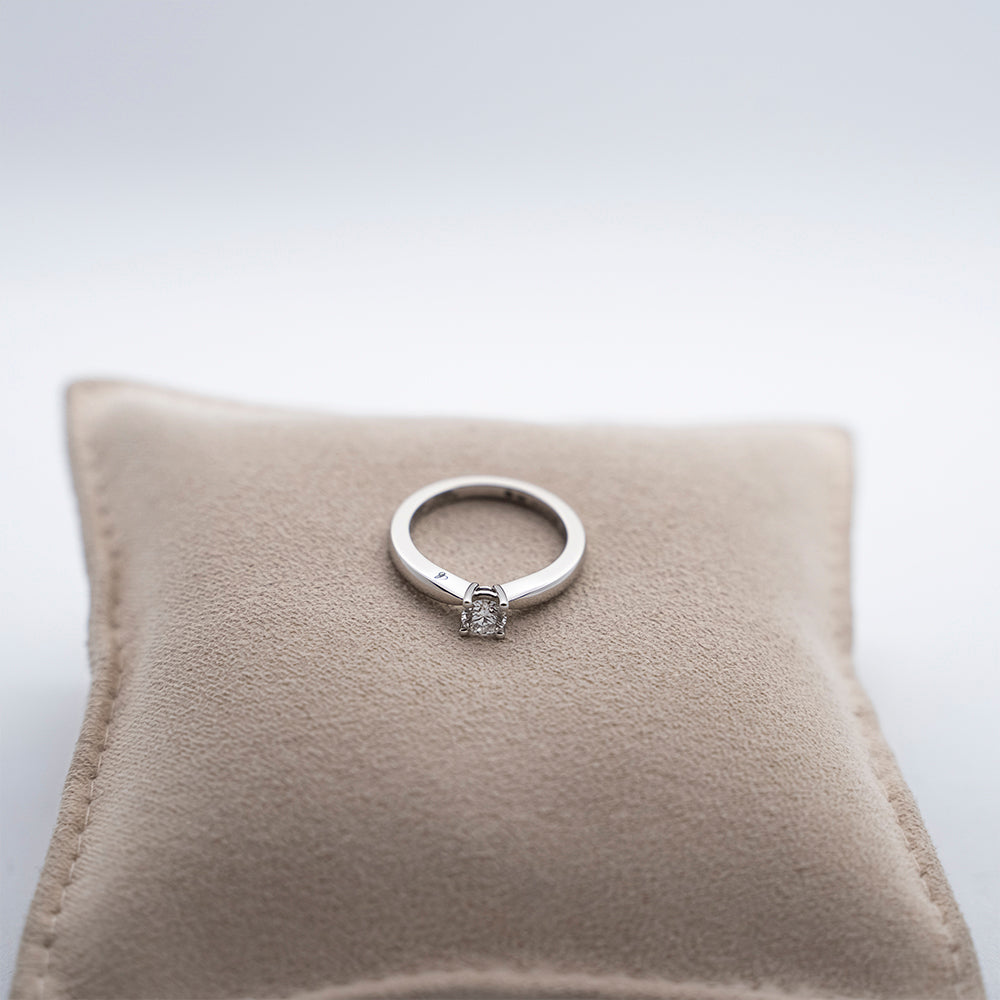 Chopard platinum 0.32ct diamond ring from "For Ever engagement" collection