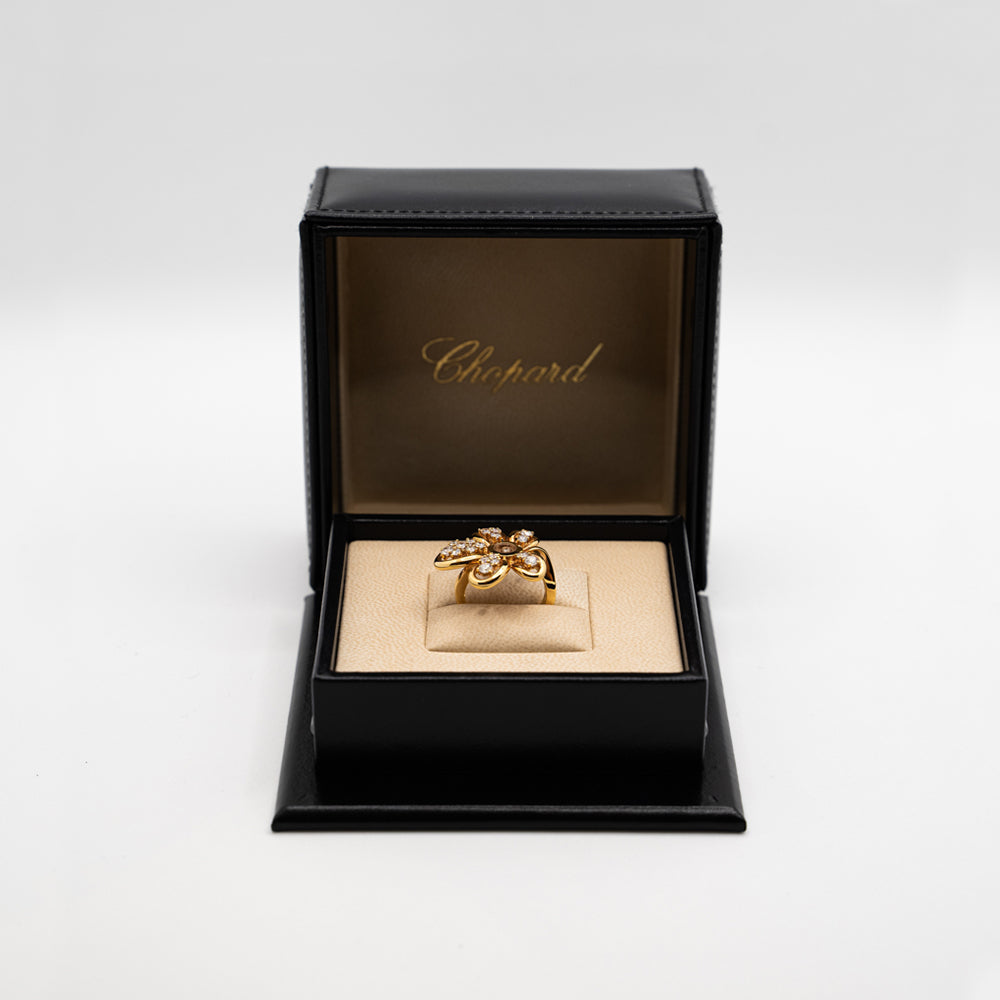 Chopard 18k rose gold diamond ring from "Happy Diamonds JOAILLERIE" collection