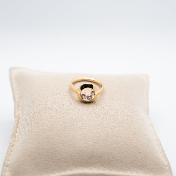 Anillo Chopard Happy Diamonds en oro rosa de 18 quilates de la colección "Happy Curves"