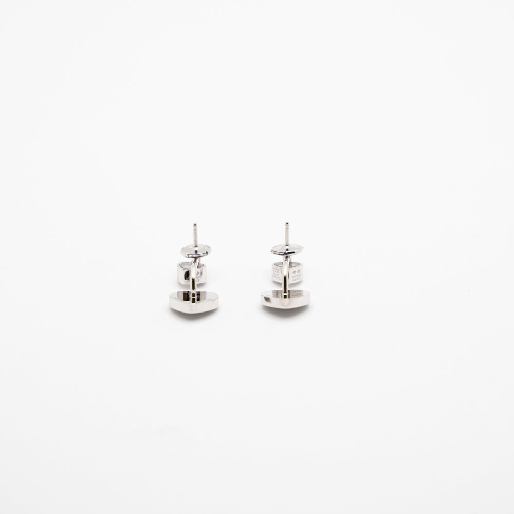 Chopard 18k white gold & diamond earrings from "HAPPY HEARTS" collection