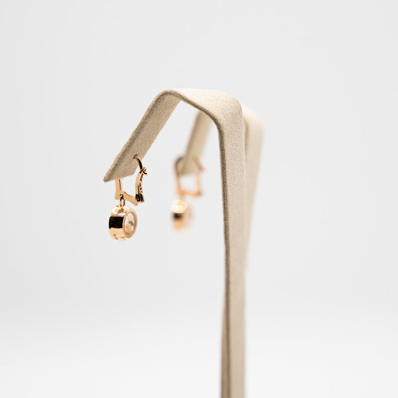 Chopard 18k rose gold earrings from "Happy Diamonds Icons" collection