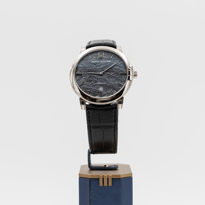 Harry Winston Reloj de pulsera para hombre Midnight Monochrome en oro blanco de 18 quilates MDIAHD42WW003
