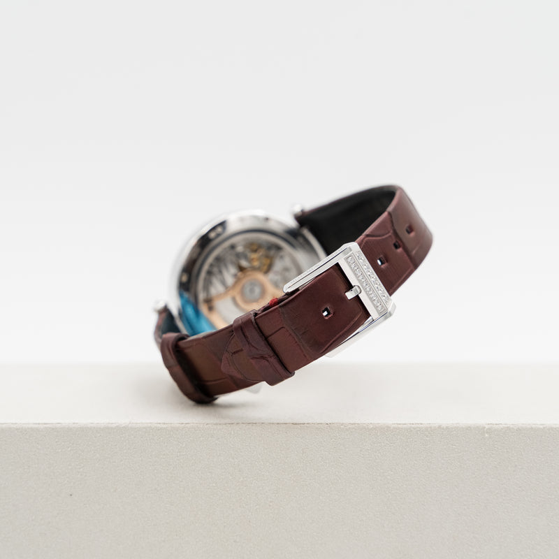 海瑞溫斯頓 18K 白金 Premier 女士腕錶，鑲鑽，參考編號：PRNASS36WW001