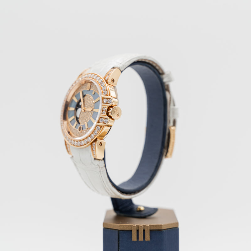 Harry Winston Ocean Moon Phase 18k rose gold Ladies wristwatch Reference No. OCEQMP36RR007