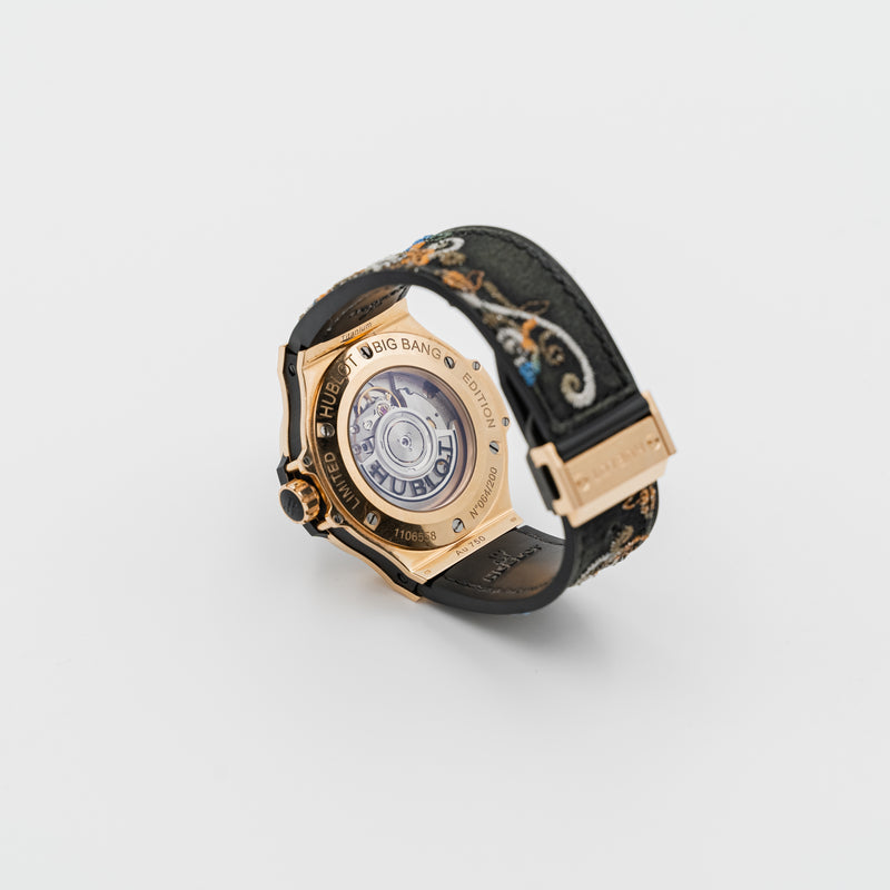 Limited edition 200 Hublot Big Bang "Broderie Sugar Skull Gold" wristwatch