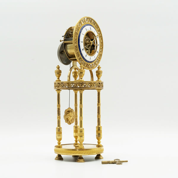 Antique French Fusee Skeleton table clock
