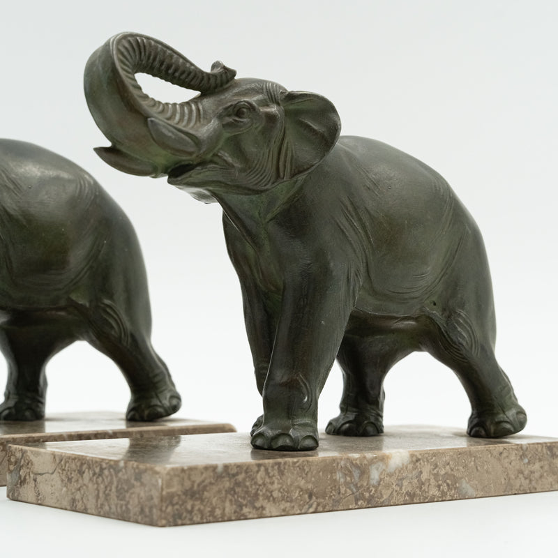 Set of two decorative elephants in Art Deco style
