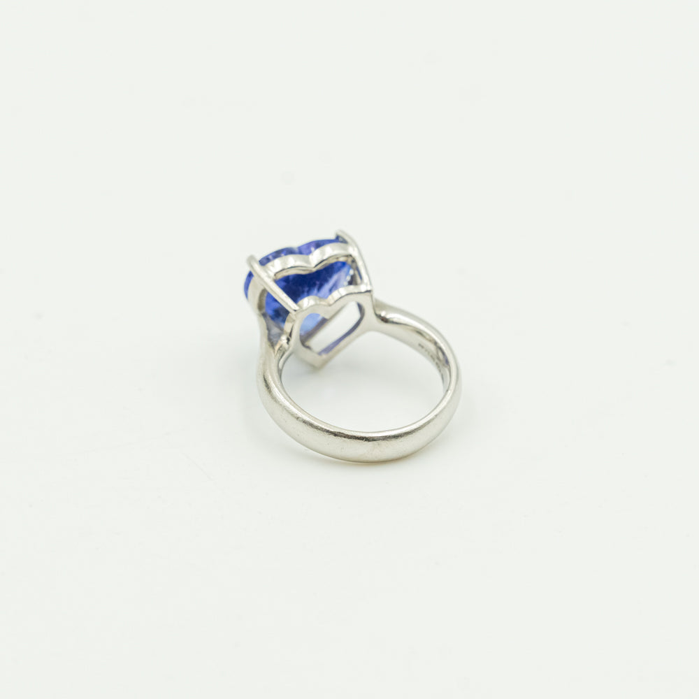 Conjunto de joyería Browns Royal con tanzanita y diamantes en oro blanco de 18 k