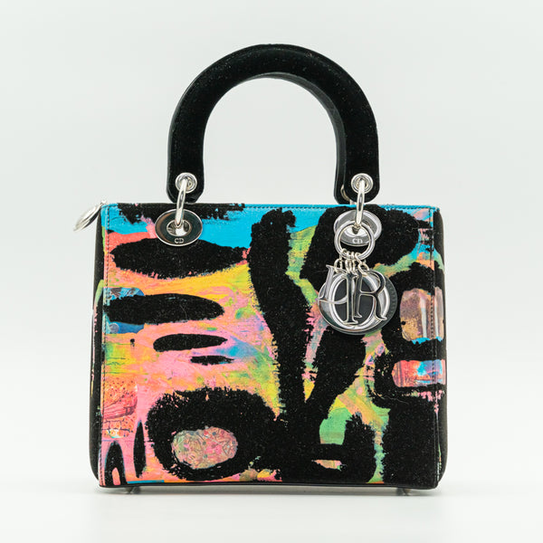 Special Edition Medium size Lady Dior Art Handbag by artist Chris Martin
