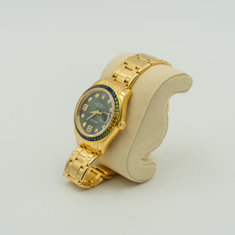 Rolex Pearlmaster 86348SABLV 橄欖綠配藍寶石錶圈