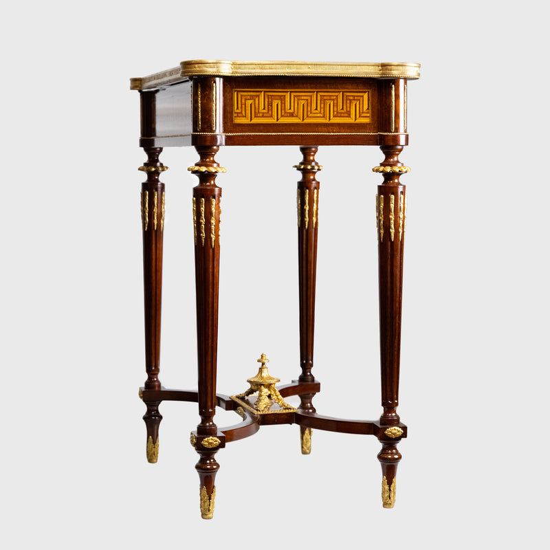 Antique 19th century Ladies' toilets table in marquetry technique