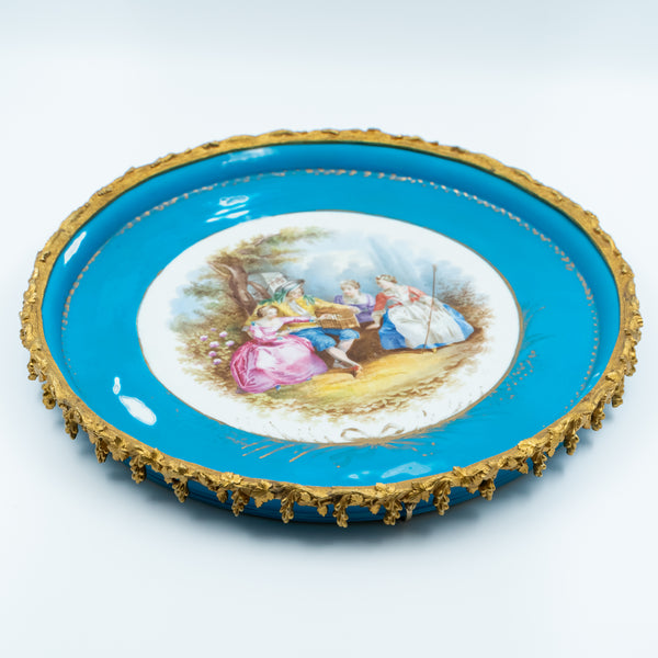 18th century Sevres decorative porcelain wall plate