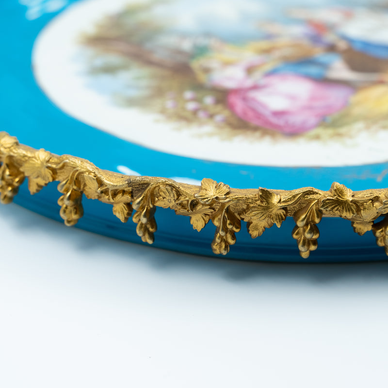 18th century Sevres decorative porcelain wall plate