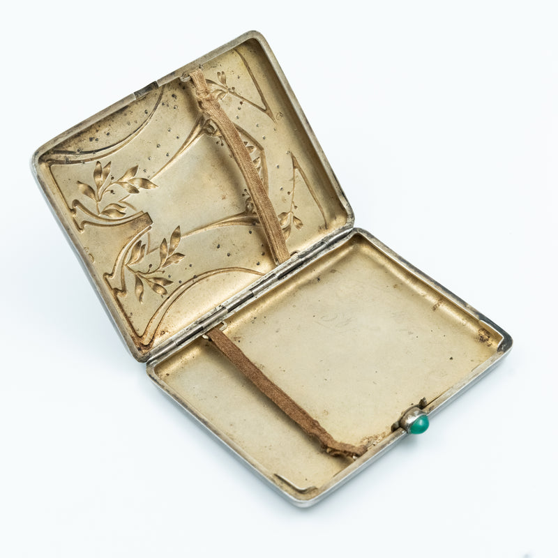 Antique Russian silver 84. hallmark cigarette case by Ivan Khlebnikov