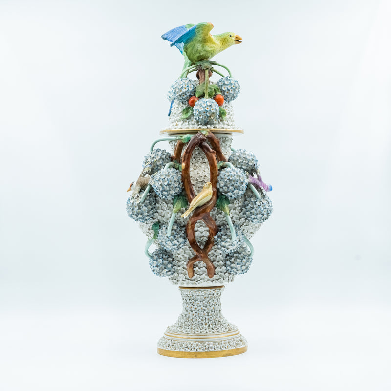 Antique set of three porcelain vases attributed to Jacob Petit