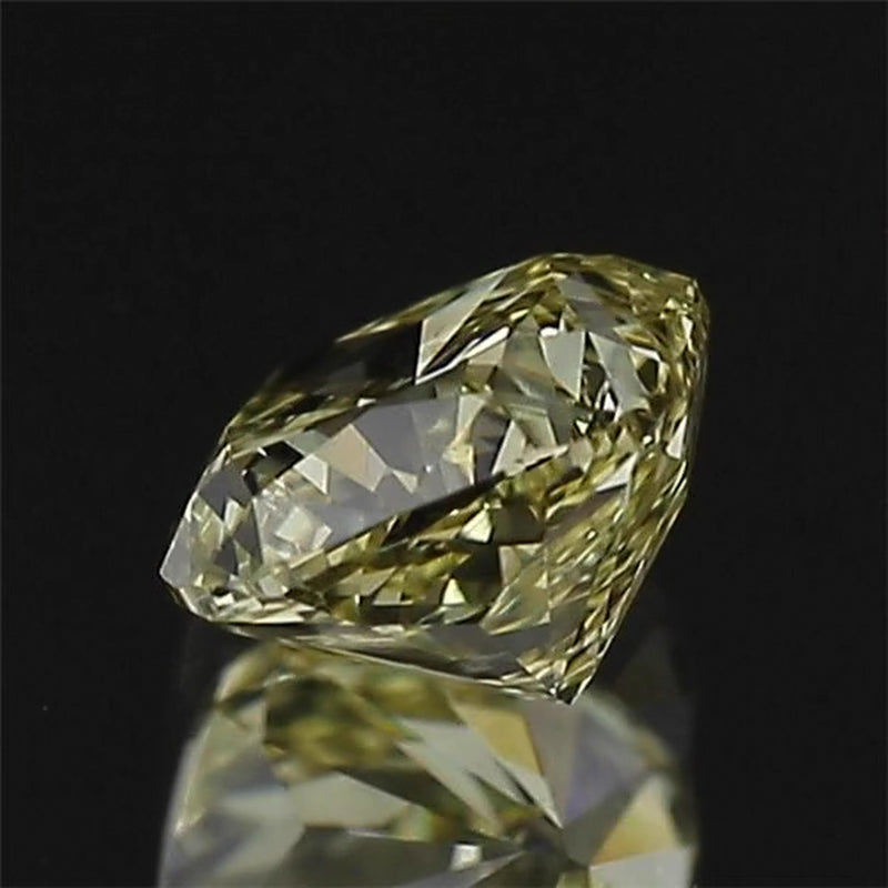 Diamante suelto de talla brillante modificado con cojín de claridad VS2 de 0,75 ct con certificación GIA de color amarillo elegante