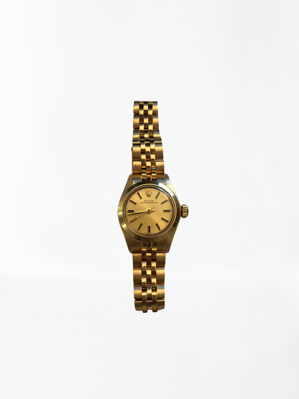 Rolex oyster Perpetual vintage de oro amarillo de 18 quilates Año: 1982