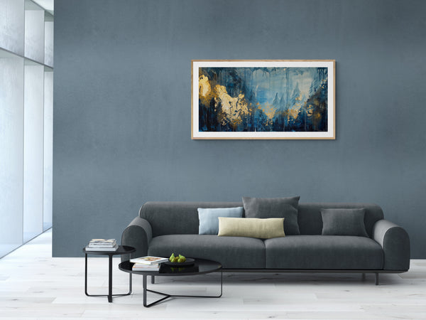 Painting by Sandra Japiņa "Golden Forest", 2021