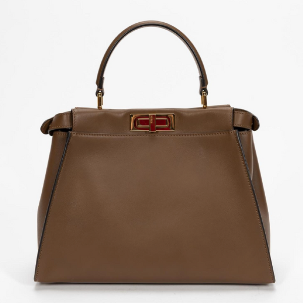 Brown Fendi Peekaboo Iconic medium size