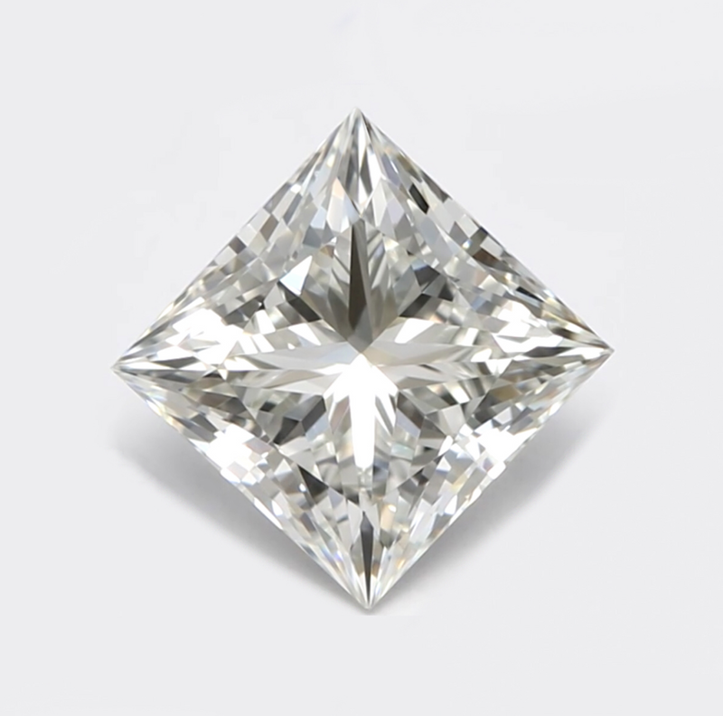 Diamante de claridad VS2 de talla princesa de color H de 1,01 quilates