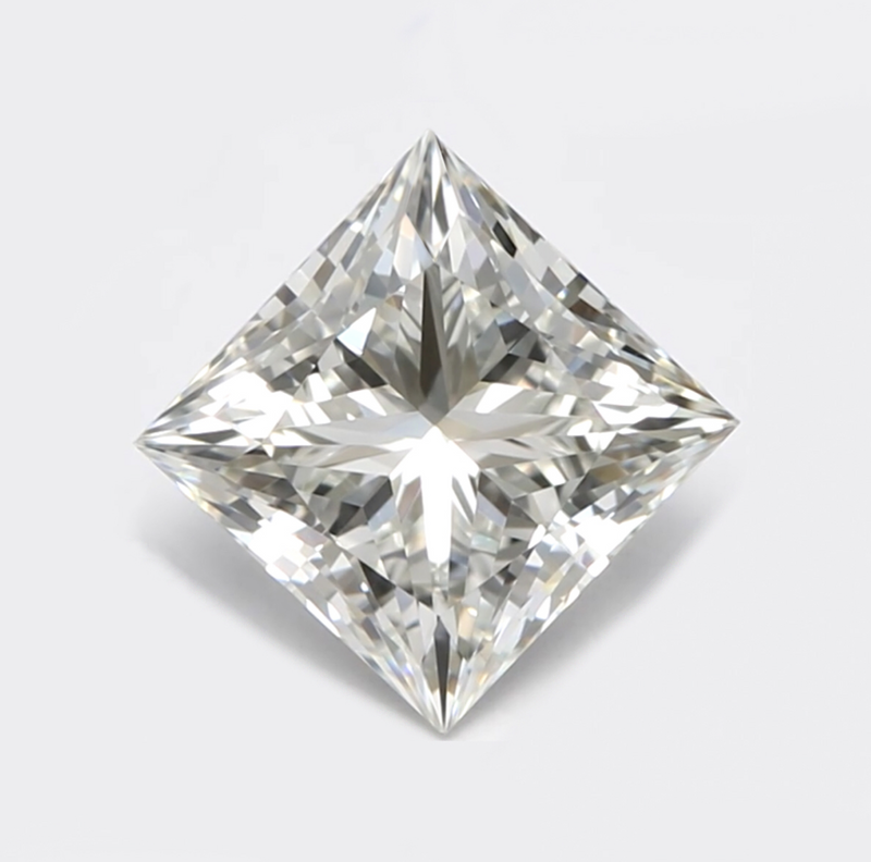 1.01 carat H color Princess-cut VS2 clarity diamond