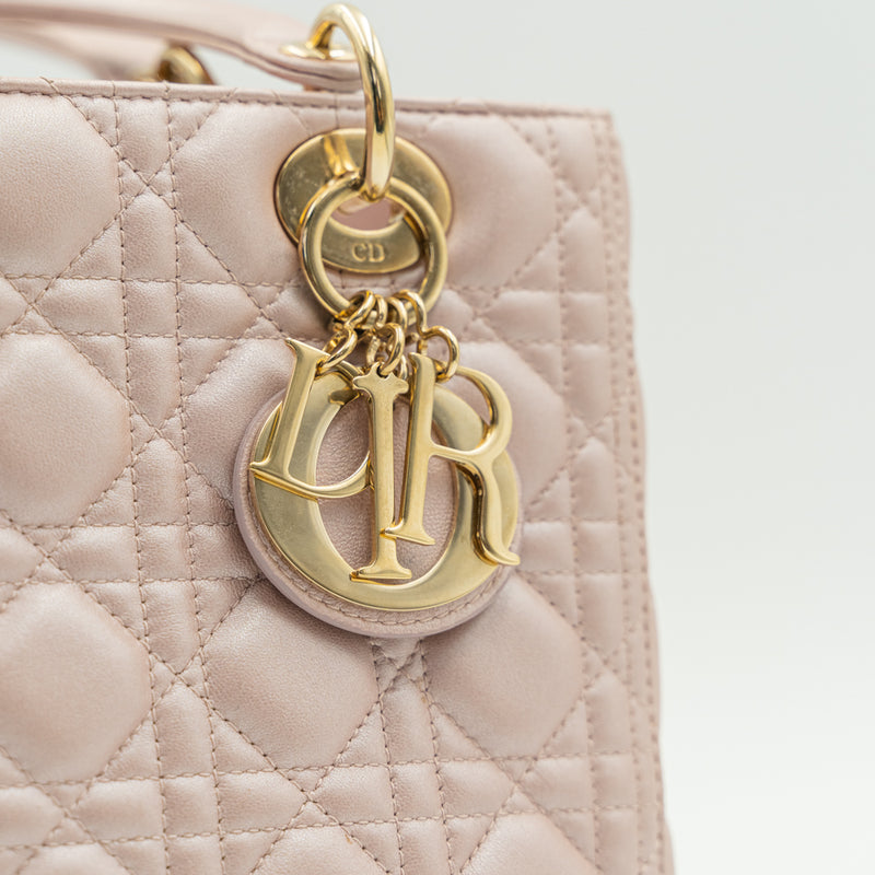 Medium Lady Dior Bag Powder Pink Cannage Lambskin