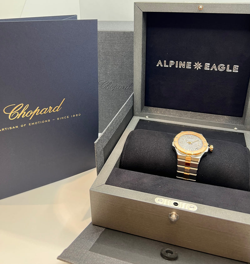全套兩色蕭邦 ALPINE EAGLE 男士腕錶 41 毫米