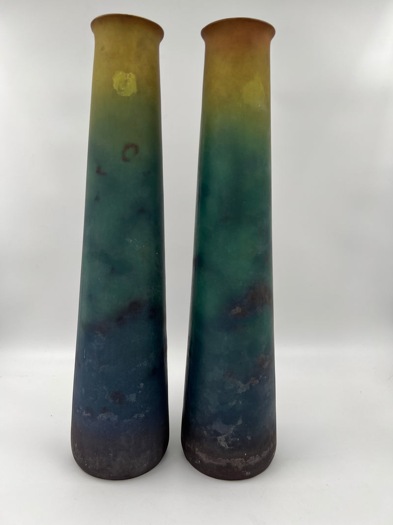 Pair of Jugendstil Royal Wettina porcelain vases by Robert Henke