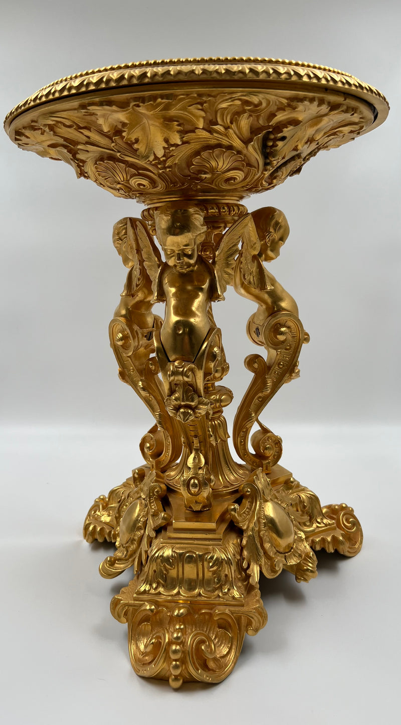 19 世紀法國鍍金青銅花瓶