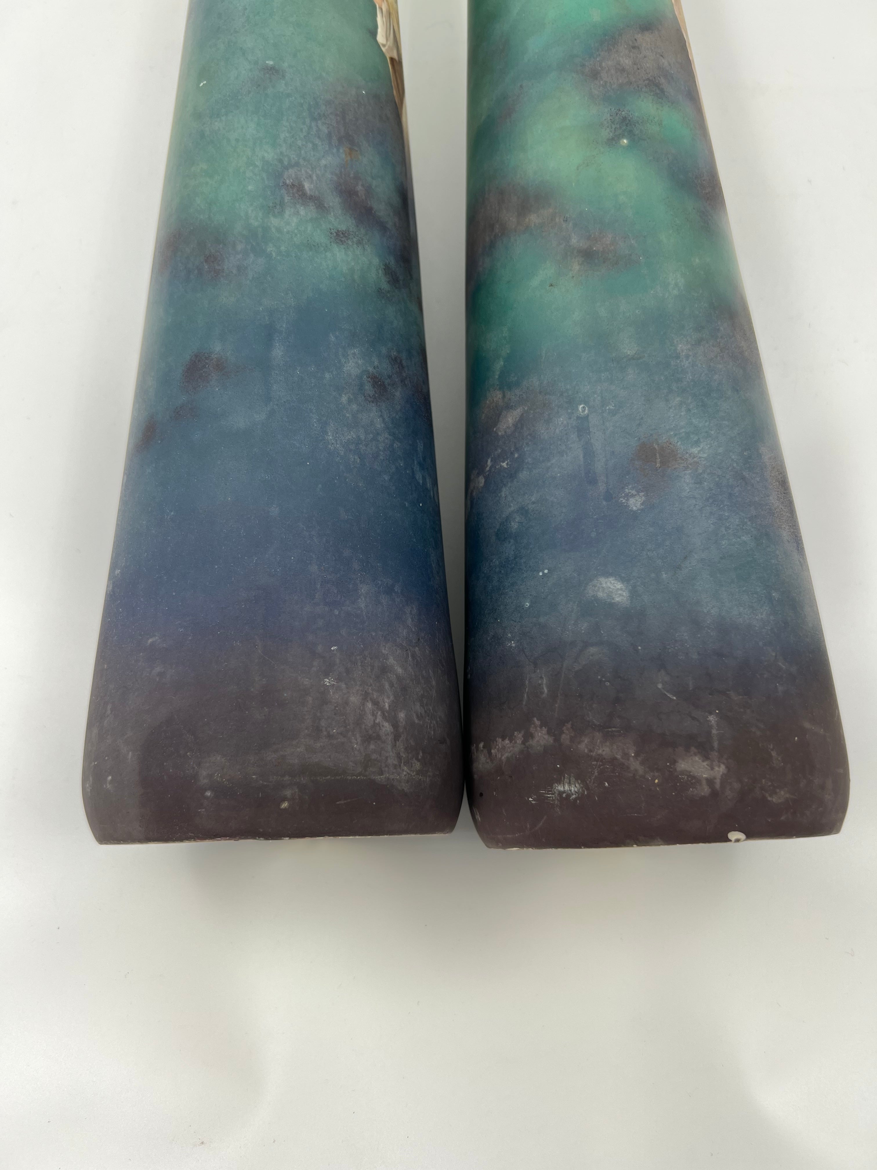 Pair of Jugendstil Royal Wettina porcelain vases by Robert Henke