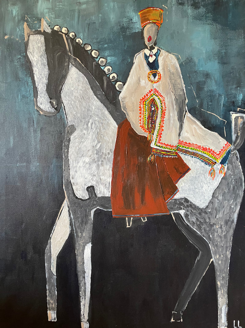 Painting titled "Latvian natives" by artist Laura Liberte, 2021